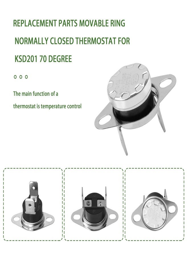 CHNPLUM KSD201 70 Thermostat Fuse for GE Microwave, Normally Closed Temperature Control Switch - Image 5